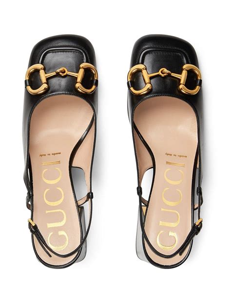 gucci baby horsebit pump|gucci horsebit leather slingback pumps.